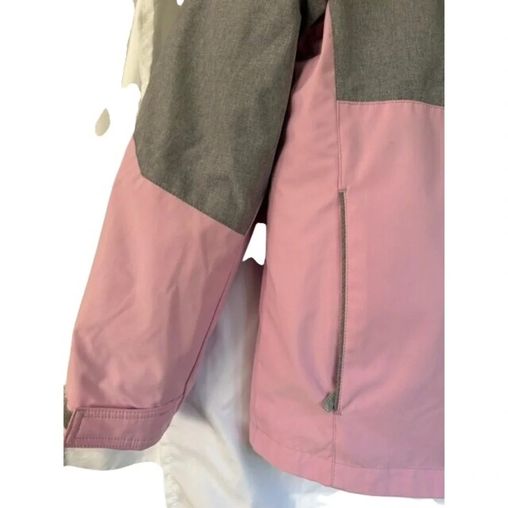 Gerry Kids Pink Gray Colorblock Sherpa Lined Hooded Full Zip Jacket
